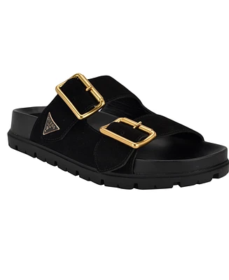 Guess Women's Fasten Double-Buckle Footbed Sandals