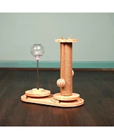 Interactive Scratch Post and Activity Center -- The Ultimate Cat Playground S1501