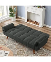 Slickblue Mid-Century Modern Sofa Bed - Stylish Convertible Couch for Small Spaces