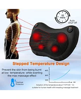 Shiatsu Massage Cushion with Heat, Full-Body Back, Neck, and Lumbar Relief, Usb Powered for Home, Office, or Car Use