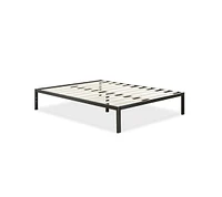 Slickblue Modern Metal Platform Bed Frame with Wood Slats