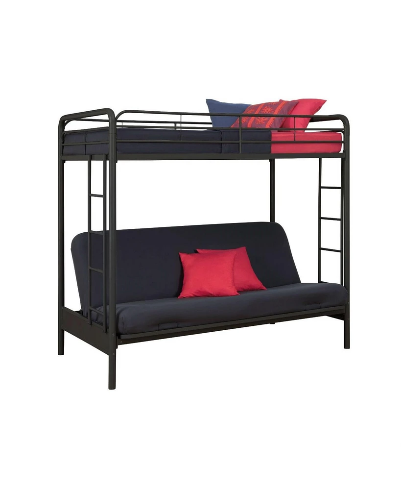 Slickblue Twin over Full Futon Bunk Bed Sleeper Sofa in Metal