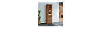 Slickblue Bathroom Linen Tower Storage Cabinet with Open Shelves and Ample Storage Space