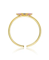 GiGiGirl 14k Gold Plated Colorful Enamel Butterfly Adjustable Ring