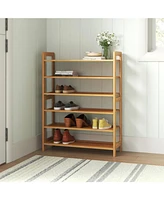 Slickblue 6-Shelf Shoe Rack - Large Storage Organizer for Entryway