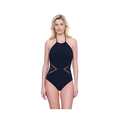 Gottex Women's Day Dreamer High Neck Halter One Piece