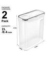 Sorbus 2 Pack (2L/8.4 Cups) Airtight Food Storage Dispensers for Beans, Pasta, Cereals, and More
