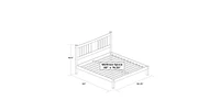 Slickblue Farmhouse Style Solid Wood Platform Bed Frame with Headboard