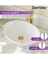 DeerValley Horizon 16" x 13'' Oval Vitreous China Vessel Bathroom Sink