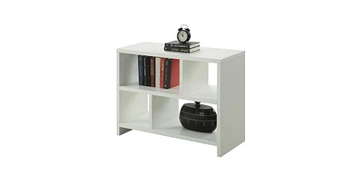 Slickblue 2-Shelf Modern Bookcase Console Table for Living Room Storage and Display