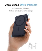 Baseus Qi2 Magnetic Power Bank 20W MagSafe Portable Charger 5000mAh Bracket Battery Pack with 360°Rotatable Ring Stand PicoGo