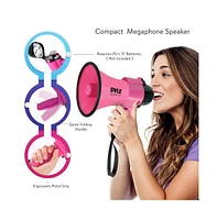 Pyle 30-Watt Portable Megaphone with Siren, Adjustable Volume, Lightweight, Battery Operated