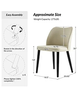 Hulala Home Melisa Modern Dining Chair with Solid Wood Tapered Legs