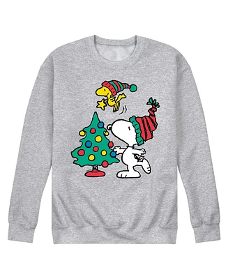 Airwaves Men's Peanuts Snoopy Tree Long Sleeve Fleece