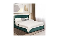 Slickblue Linen Upholstered Platform Bed with 4 Drawers and Headboard