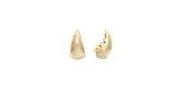 Rivka Friedman Teardrop Bubble Stud Earring with Cubic Zirconia Pave Detail