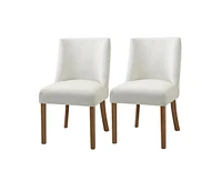 Slickblue Set of 2 Modern Nailhead Diamond Stitch Upholstered Dining Chairs