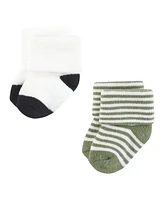 Touched by Nature Baby Boys Organic Cotton Socks, Forest Explorer, 0-6 Months