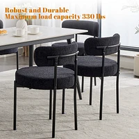 Dyhome Kitchen Chairs Mid-Century Modern Dining Chairs Set of 2, Kitchen Dining Room Chairs, Polyester Upholstered Wishbone Dining Chair