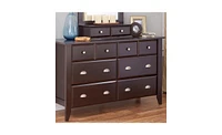 Slickblue Wood 6-Drawer Wardrobe Dresser - Stylish and Spacious Storage Solution