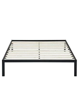 Slickblue Steel Metal Platform Bed Frame with Wood Slats