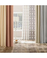 Archaeo Embroidered Stripe Linen Blend Curtain