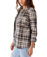 O'Neill Juniors' Zuma Button-Front Plaid Sleeve Shirt