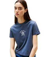 Tommy Jeans Women's Cotton Varsity Crest Crewneck Tee