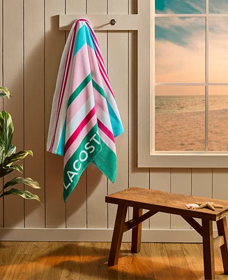 Lacoste Home Sunscreen Stripe Cotton Beach Towel