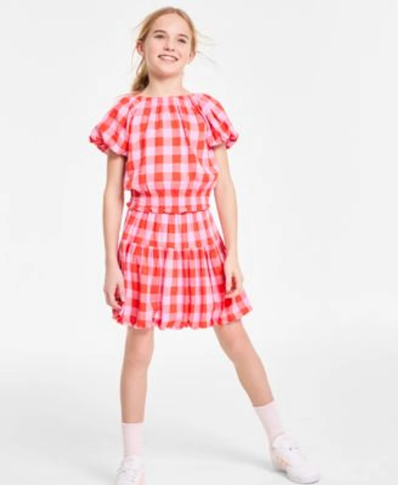 Epic Threads Little Big Girls Gingham Smocked Top Bubble Skirt Exclusively At Macys