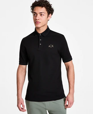 A|X Armani Exchange Men's Stud Logo Polo Shirt