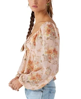 O'Neill Juniors' Noa Naya Floral-Print Long-Sleeve Top