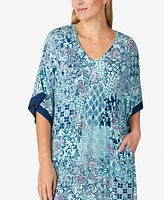 Ellen Tracy Women's Soft Shirring V- Neck Caftan