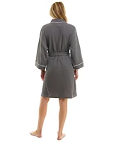 Roudelain Women's Waffle-Knit Kimono Wrap Robe