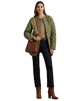 Lauren Ralph Women's Button-Front Collarless Coat