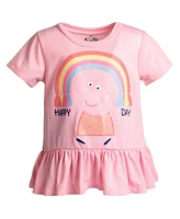 Peppa Pig Toddler Girls Peplum T-Shirt and Leggings Outfit Set