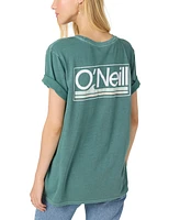 O'Neill Juniors' Boyfriend Cotton Logo Short-Sleeve T-Shirt