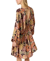 O'Neill Juniors' Adalyn V-Neck Long-Sleeve Dress