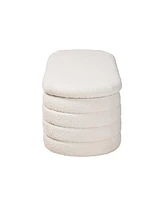 Baxton Studio Betiana Modern Japandi Fabric and Wood Storage Bench