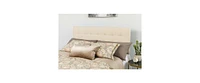 Slickblue Taupe Fabric Box-Stitch Upholstered Headboard for Elegant Bedroom Decor and Comfort