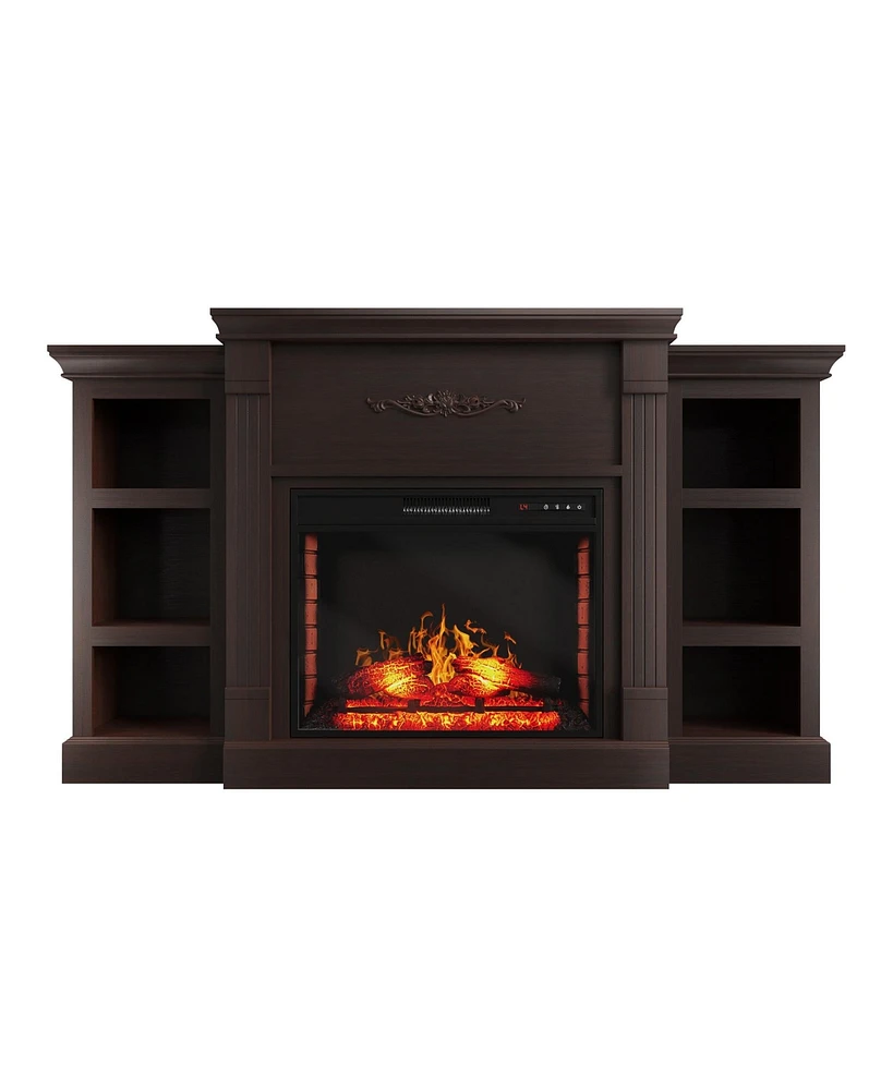 Boyel Living Tv Stand Fits TVs up to 75 inches with Electric Fireplace