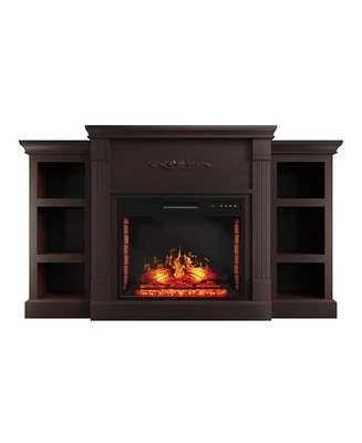 Boyel Living Tv Stand Fits TVs up to 75 inches with Electric Fireplace