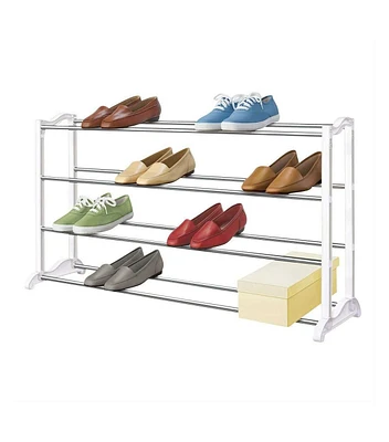 Slickblue 4-Tier Shoe Rack - Durable Storage Organizer for Entryway