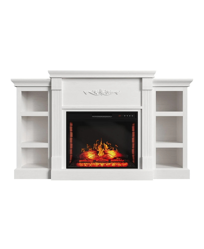 Boyel Living Tv Stand Fits TVs up to inches with Electric Fireplace