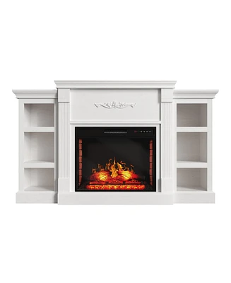 Boyel Living Tv Stand Fits TVs up to inches with Electric Fireplace