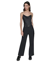 Karl Lagerfeld Paris Women's Embellished Straight-Leg Pants