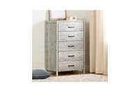 Slickblue Modern Washed Pine 5 Drawer Storage Chest