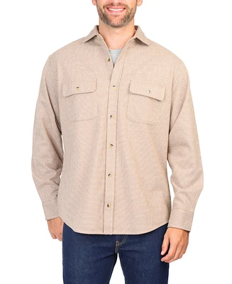 Tailorbyrd Men's Micro Houndstooth Overshirt