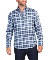 Tailorbyrd Men's Luxe Melange Plaid Sportshirt