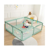 Comomy Baby Playpen, 71x79'' Extra Large Playard, Kids Activity Center with Anti-Slip Base, Safety Play Yard for Infants Toddlers
